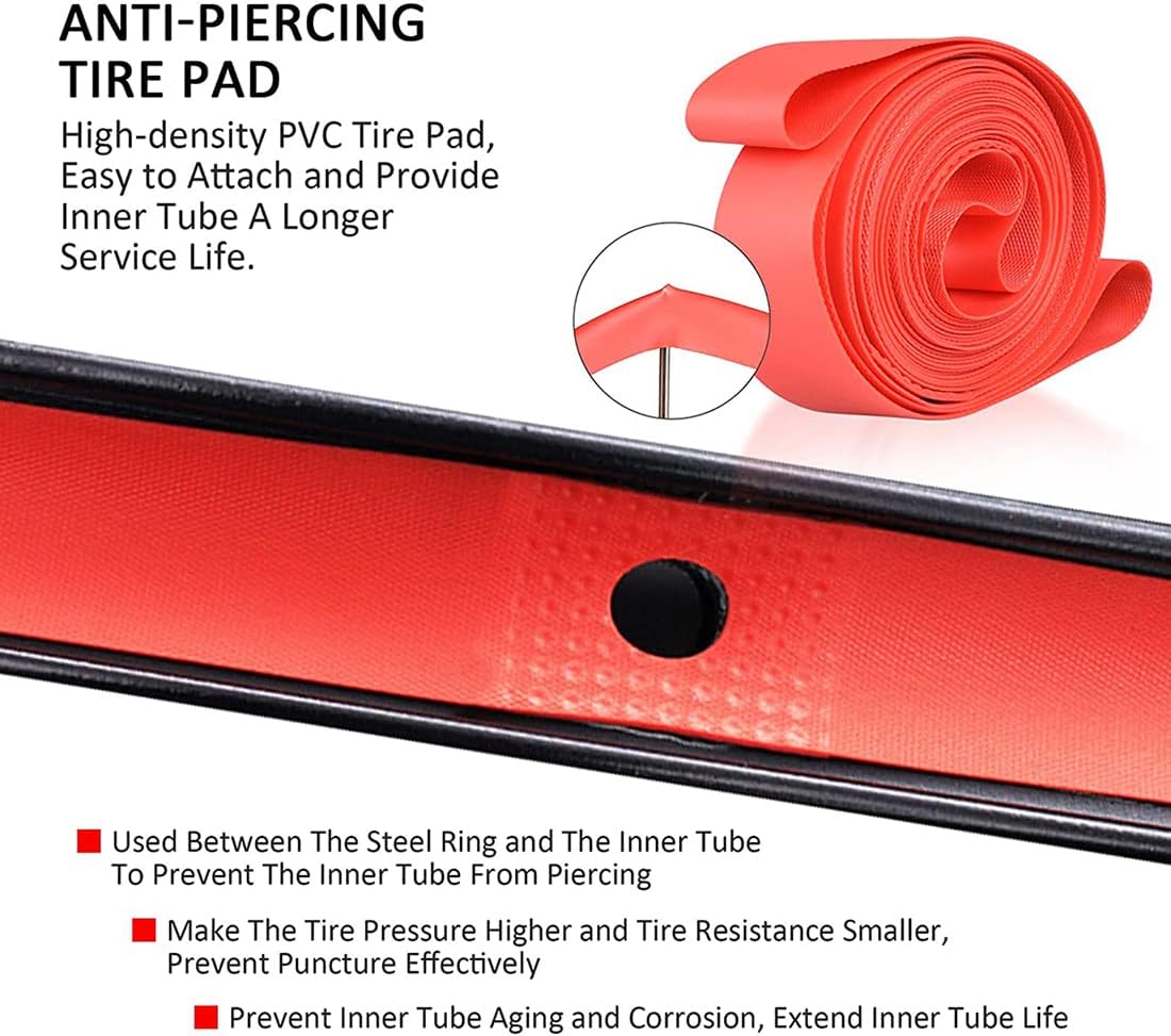 2 Pack Bike Inner Tube with Tire Levers and Rim Strips - Image 3