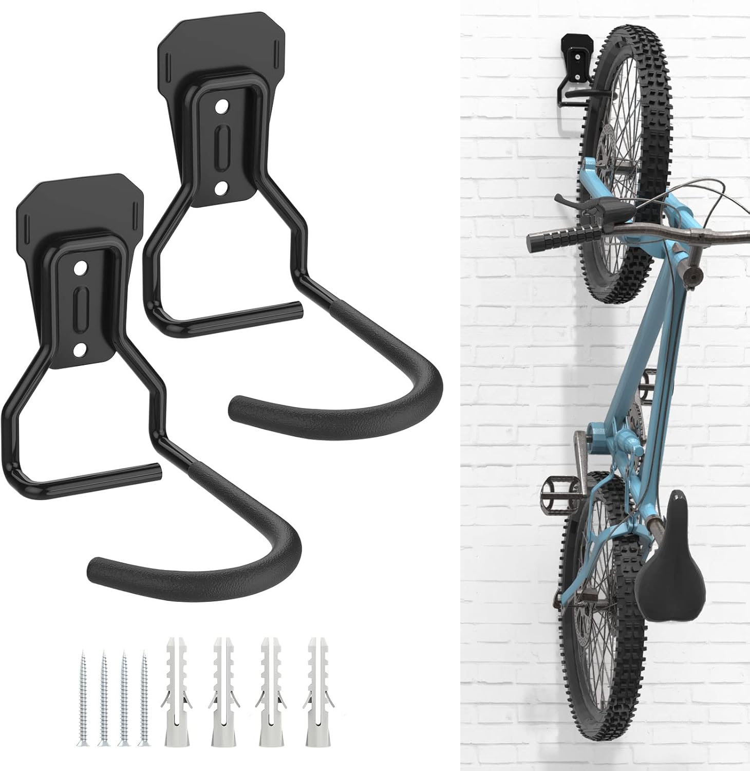 2 Pack Bike Wall Mount