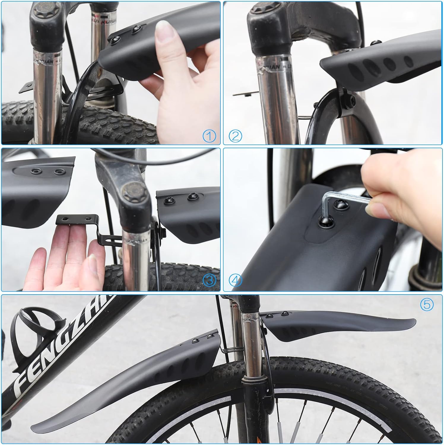 Adjustable Bicycle Front and Rear Mud Guard - Image 2