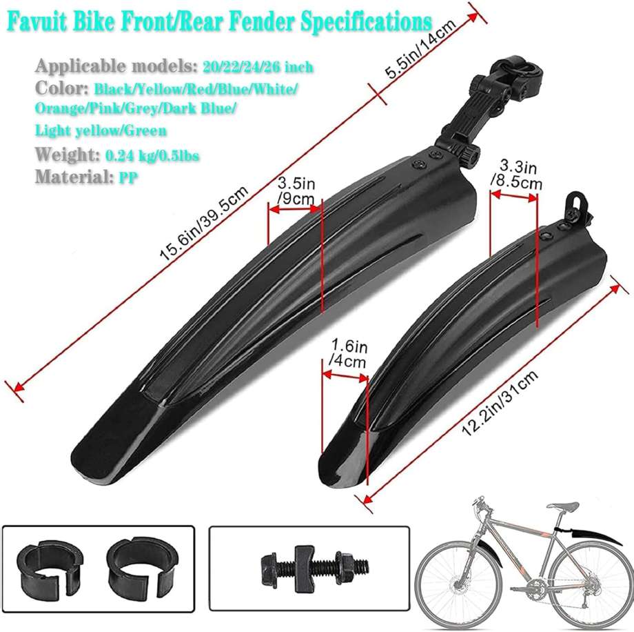 Bicycle Fenders Bike Mudguard Set - Image 3