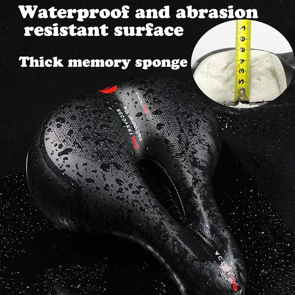 Dual Shock Absorption - Memory Foam Padding, Waterproof Bike Saddle - Image 3