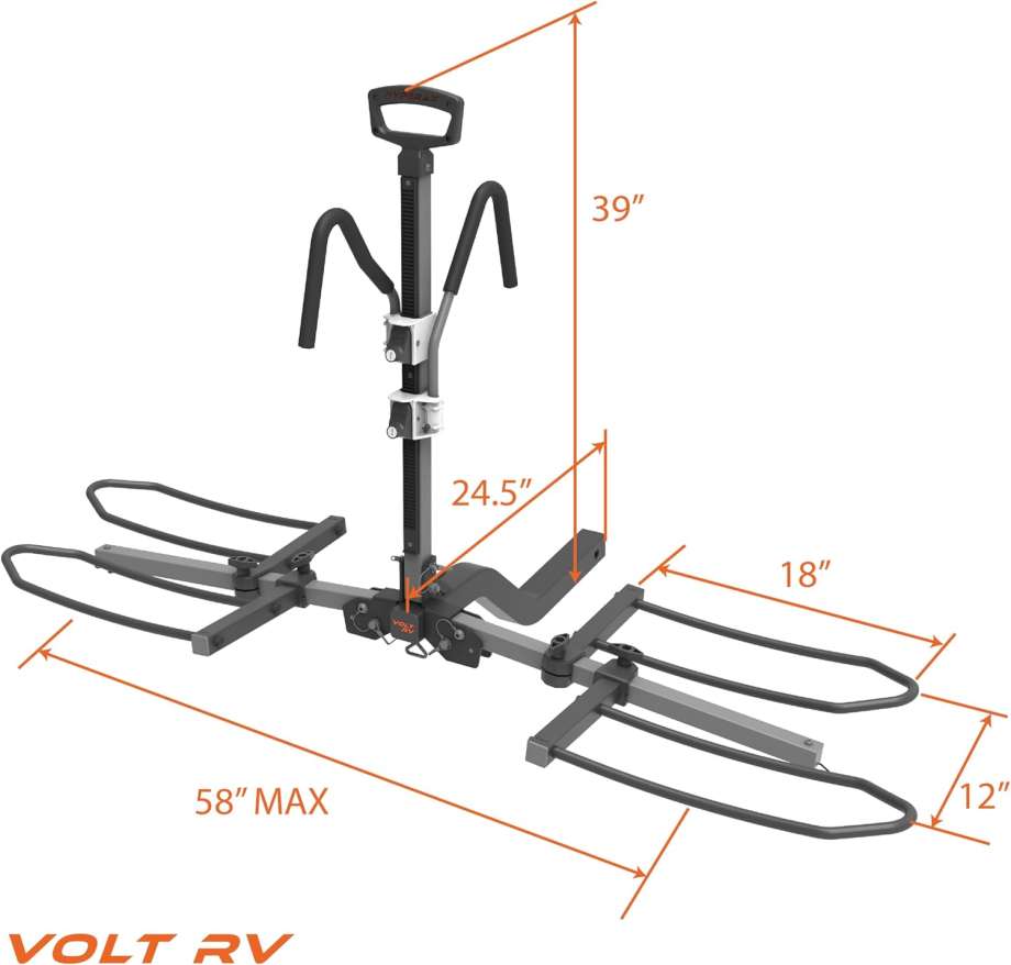 Hitch Mounted 2 E Bike Rack Carrier - Image 4