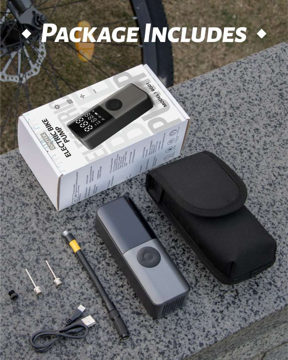 Mini Bicycle Pump 150PSI with Digital Pressure Gauge - Image 4