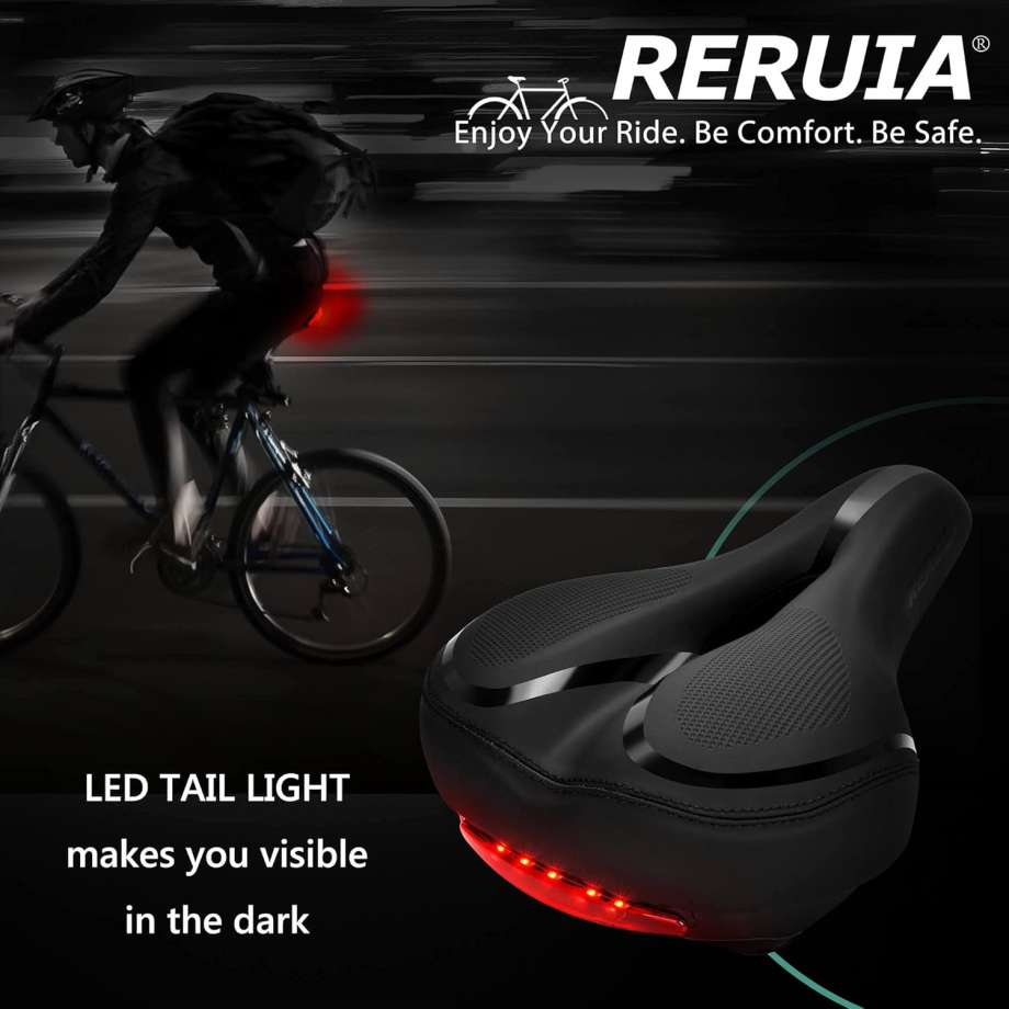 Saddle Shock Absorbing - Oversized Memory Foam Padded Bicycle Seat - Image 4